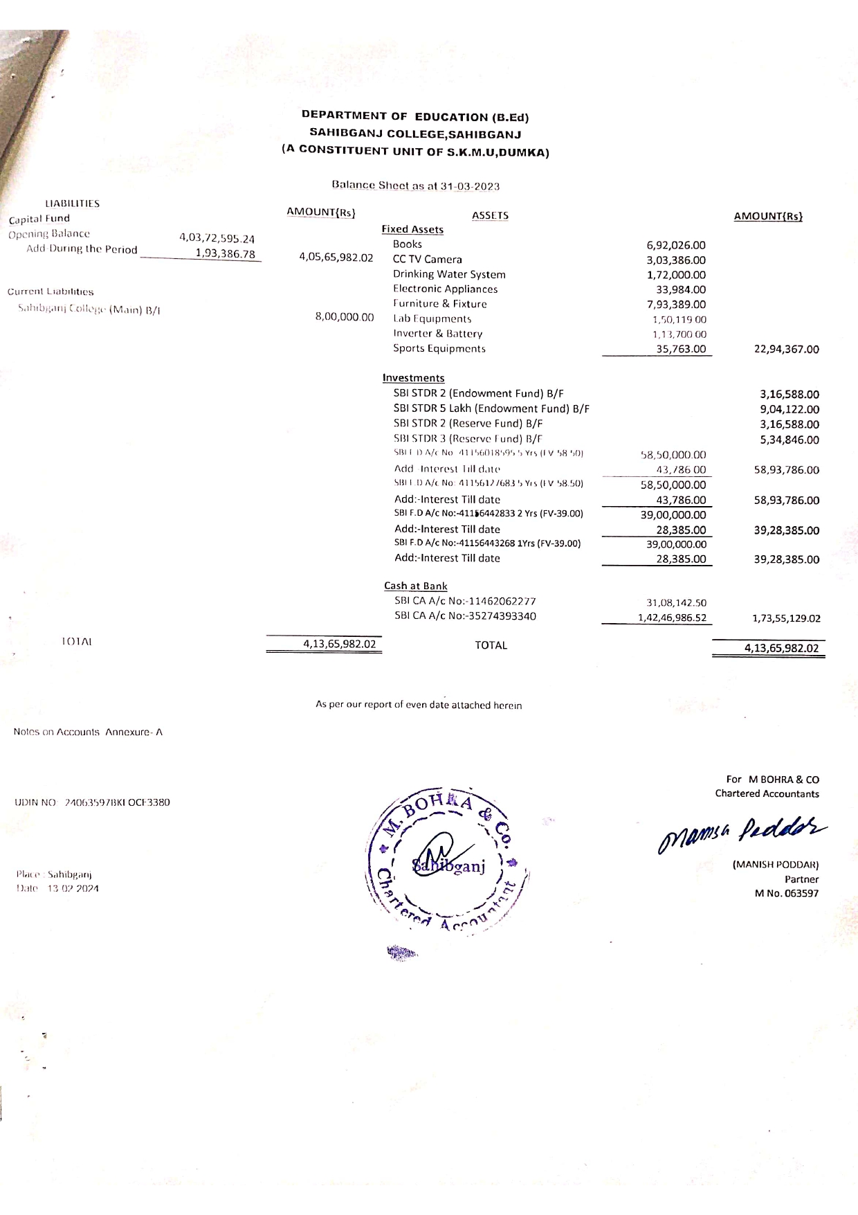 Balance Sheet